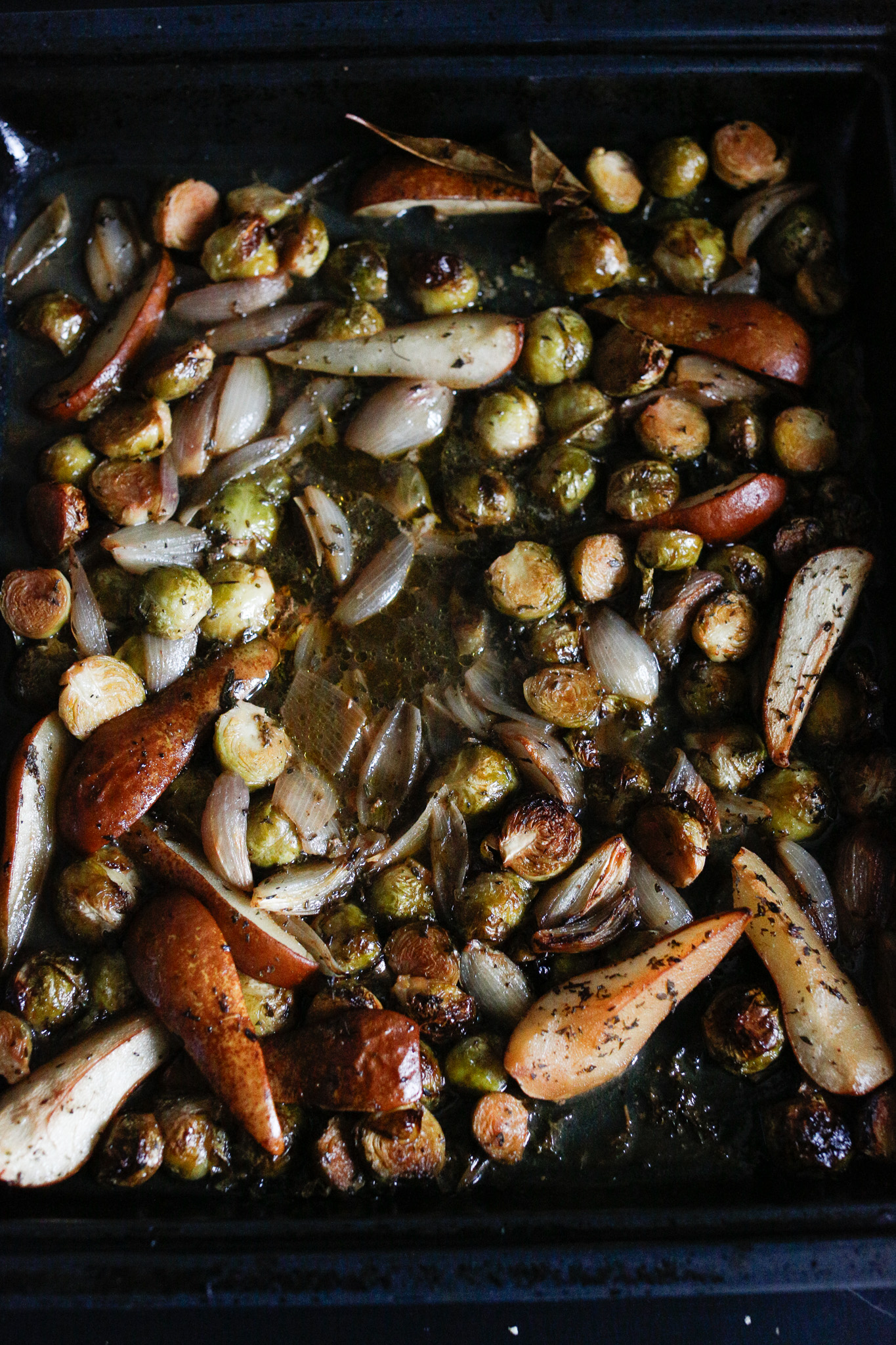 While your chicken is resting, leave your veggies in the oven to keep warm (you may turn your oven off during this time)