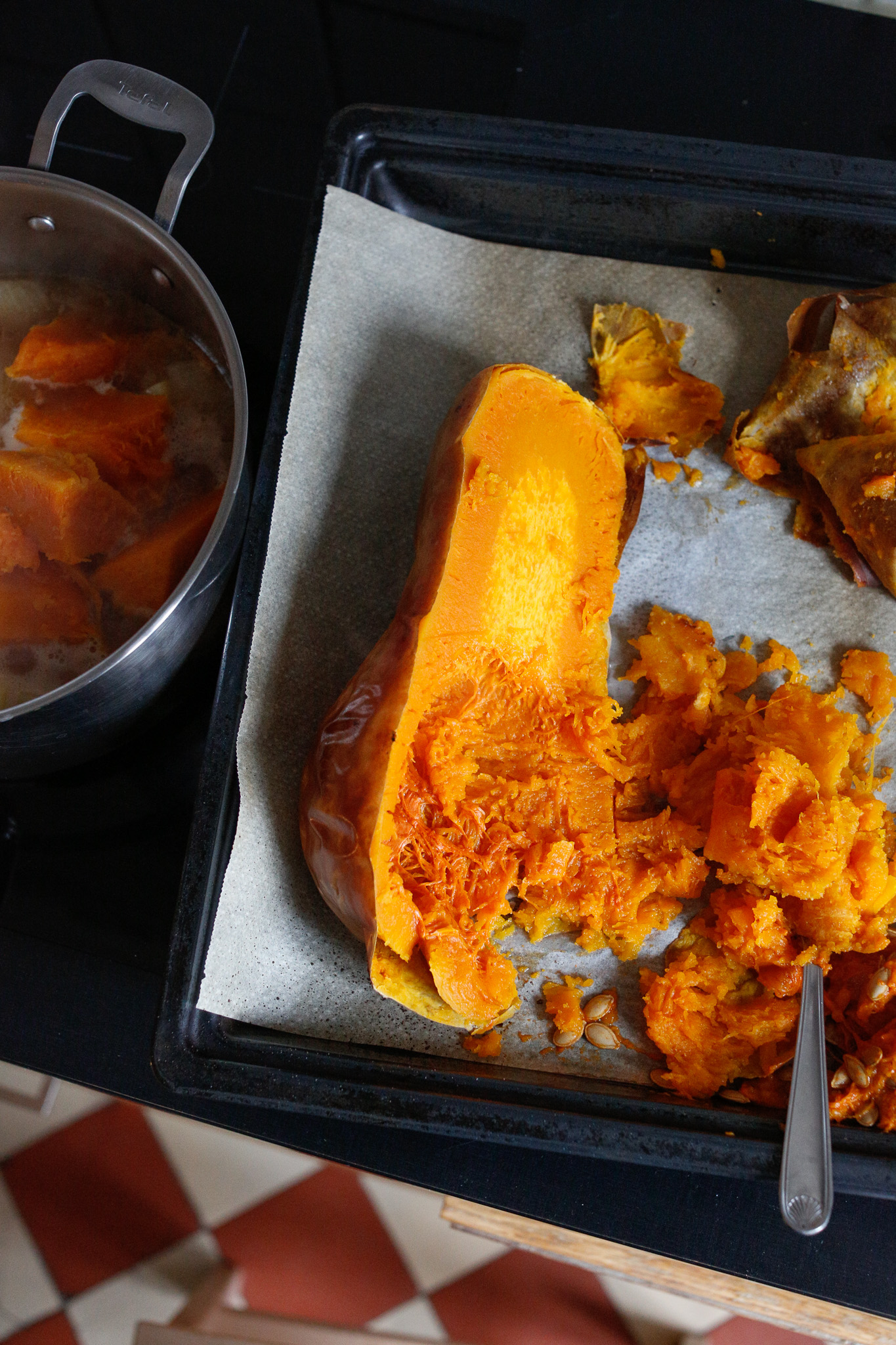 Put your squash directly in your soup pot