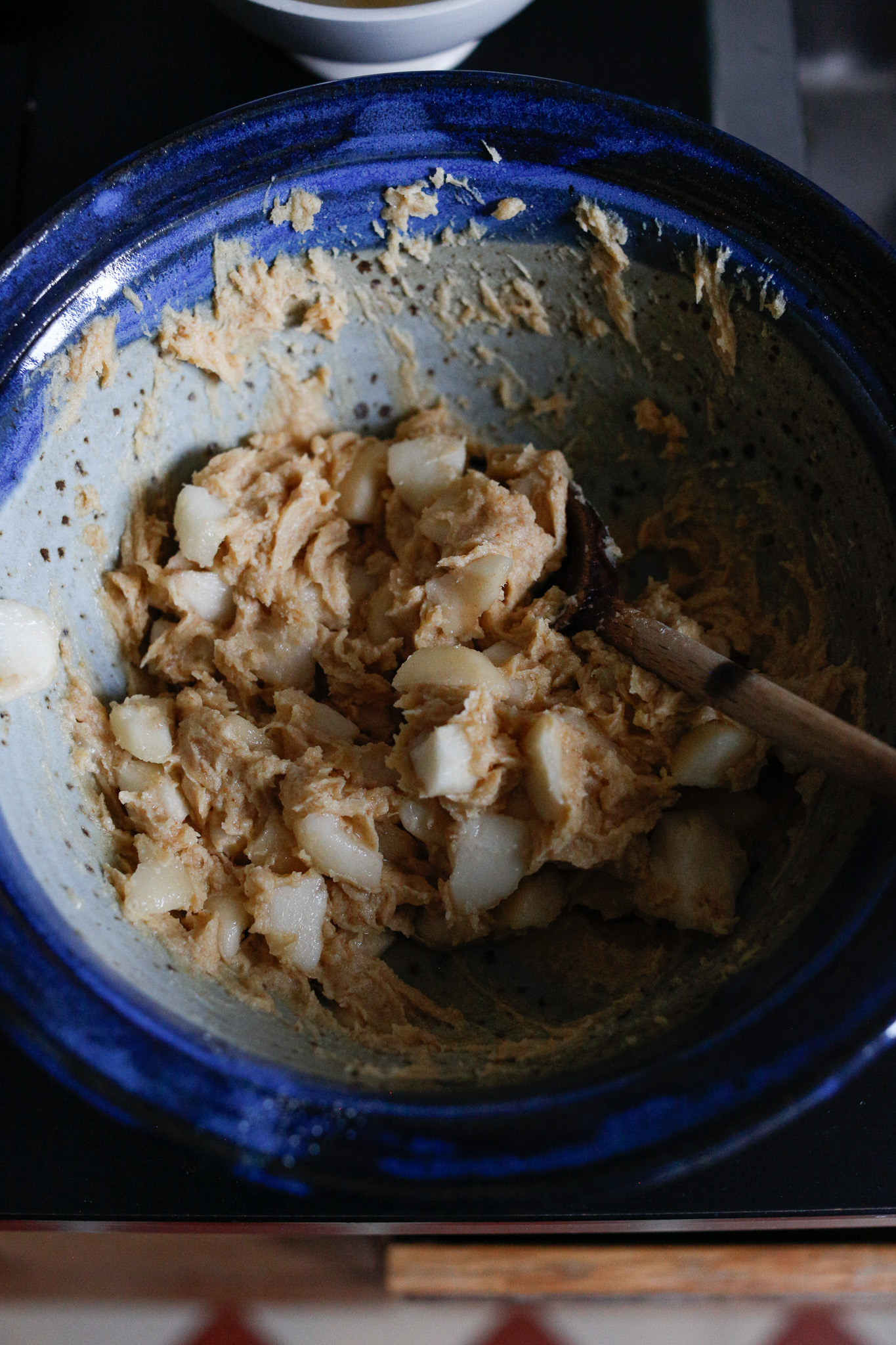 Add your pears and mix