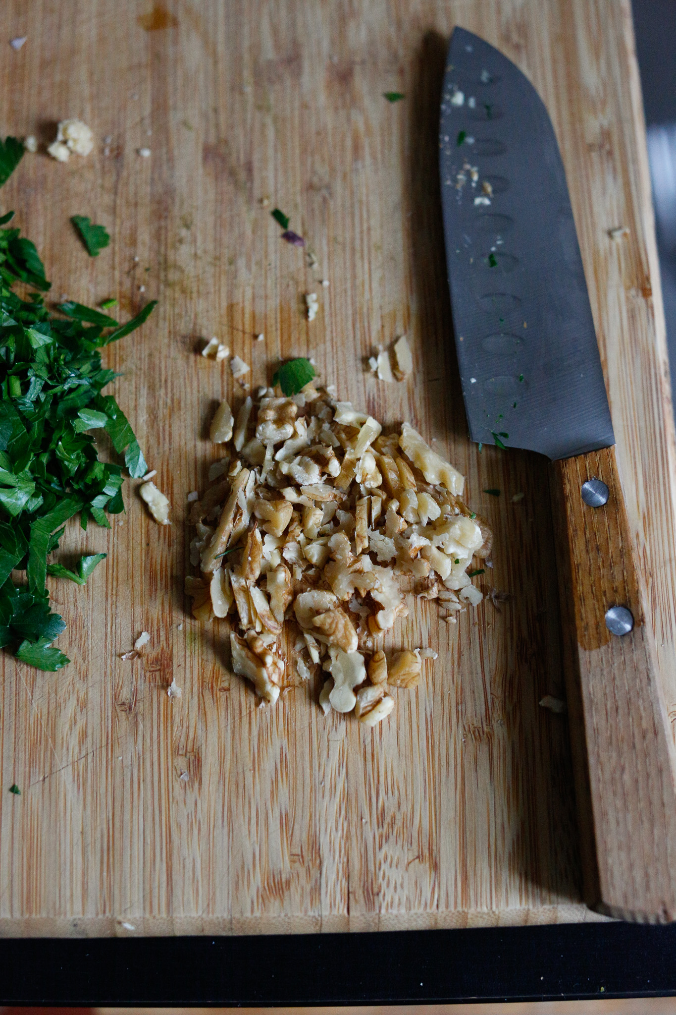 Chopping up your walnuts works just as well