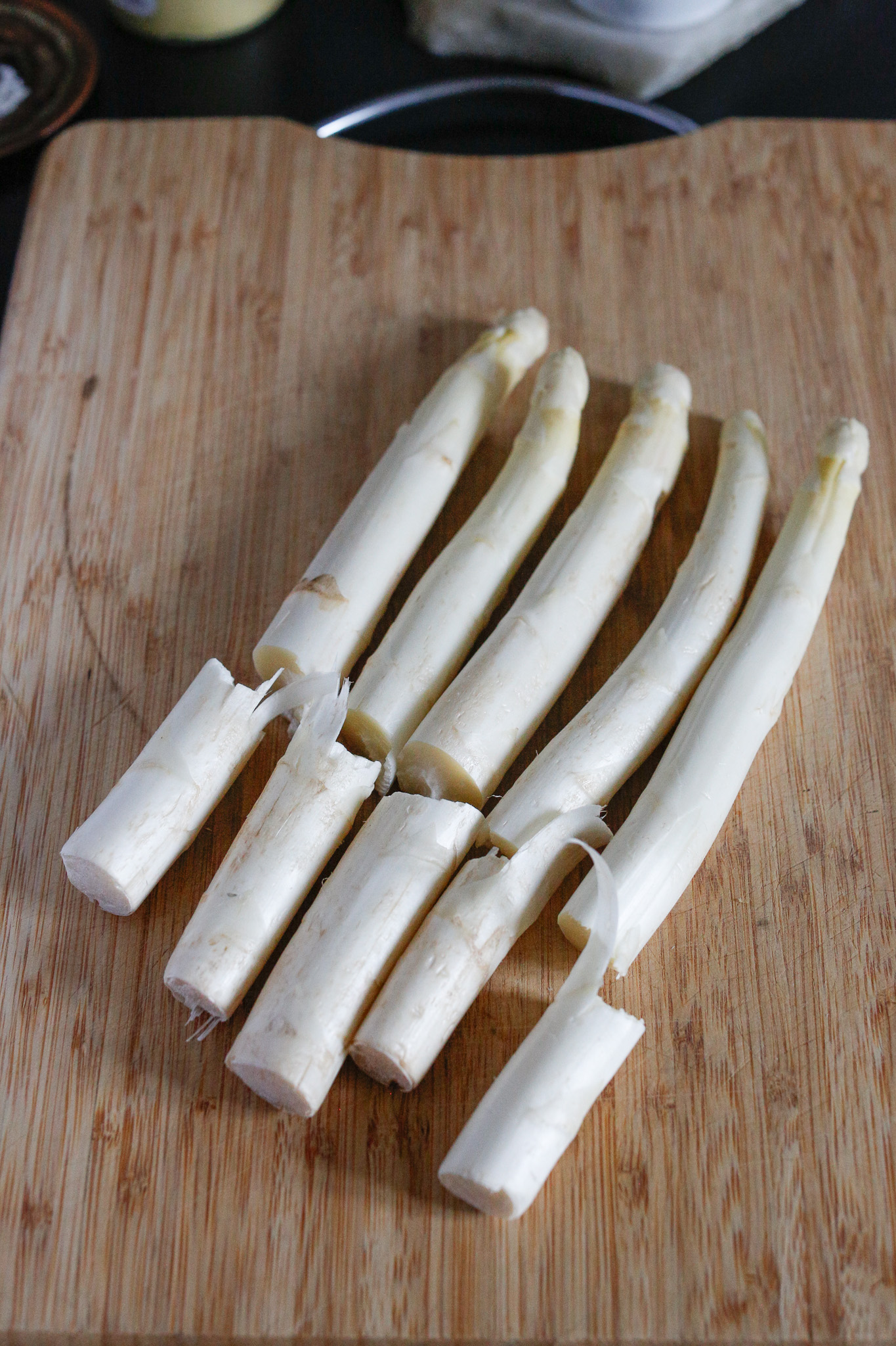 Break the asparagus