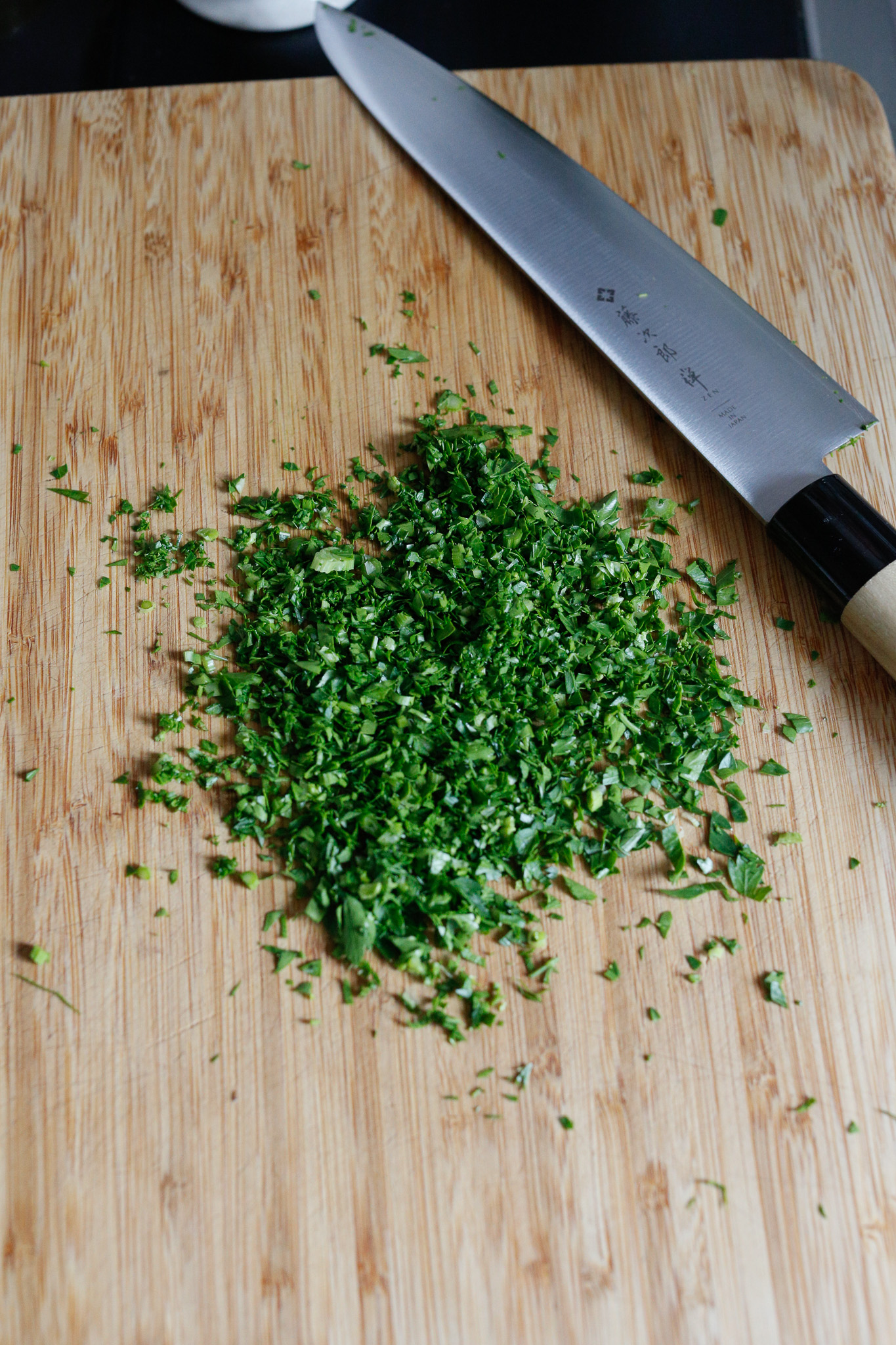 I like to finely chop up the parsley