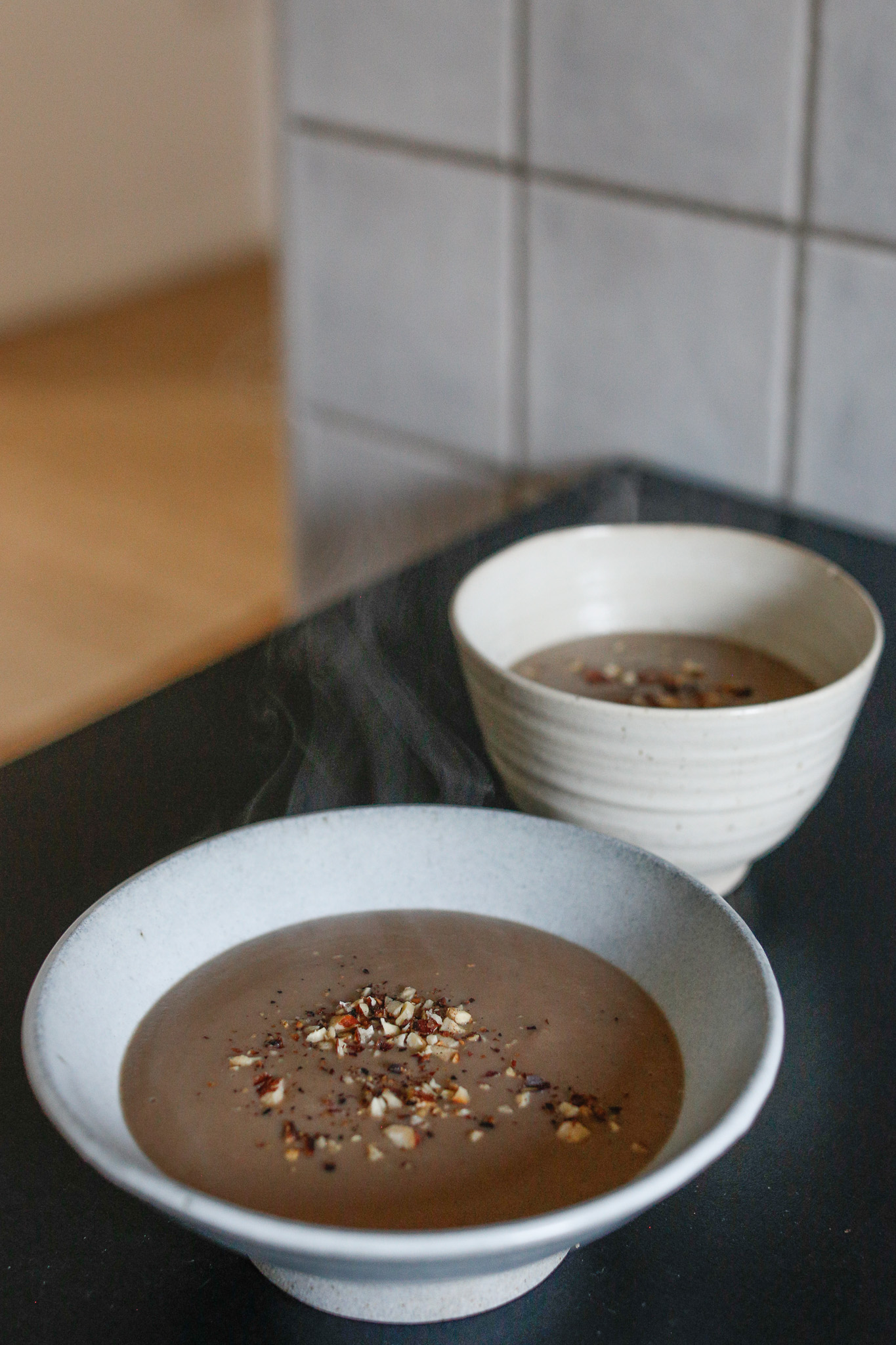 Serve topped with your toasted hazelnuts. Enjoy!