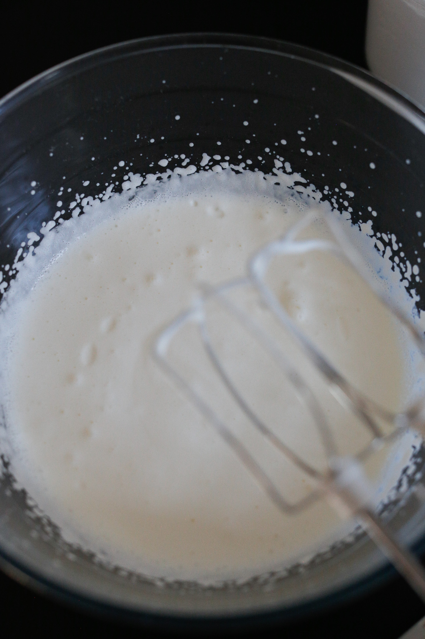 Slowly it starts to thicken