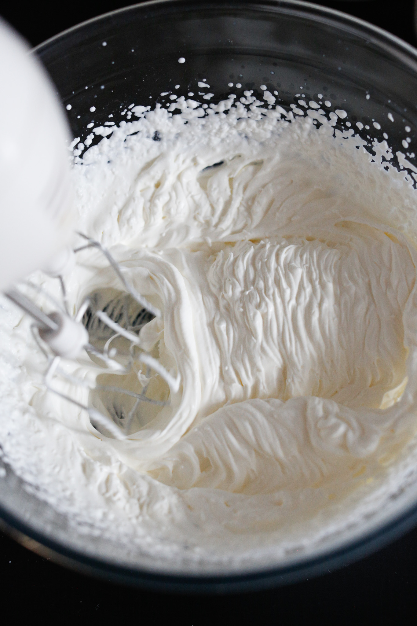 Homemade whip cream, heavy cream, delicious dessert