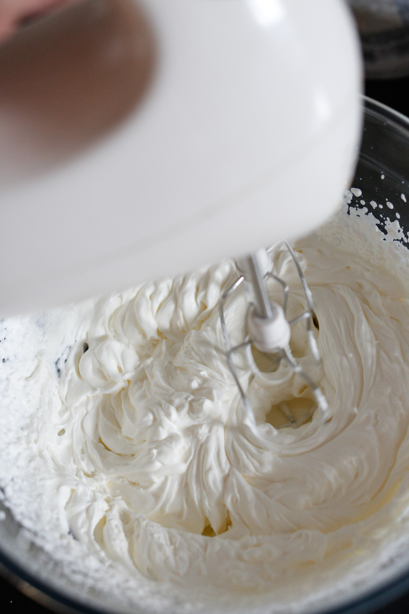 Only with practice will you start to see and feel the nuances of making whip cream. You could stop here and your cream would be delicious and slightly "soft"