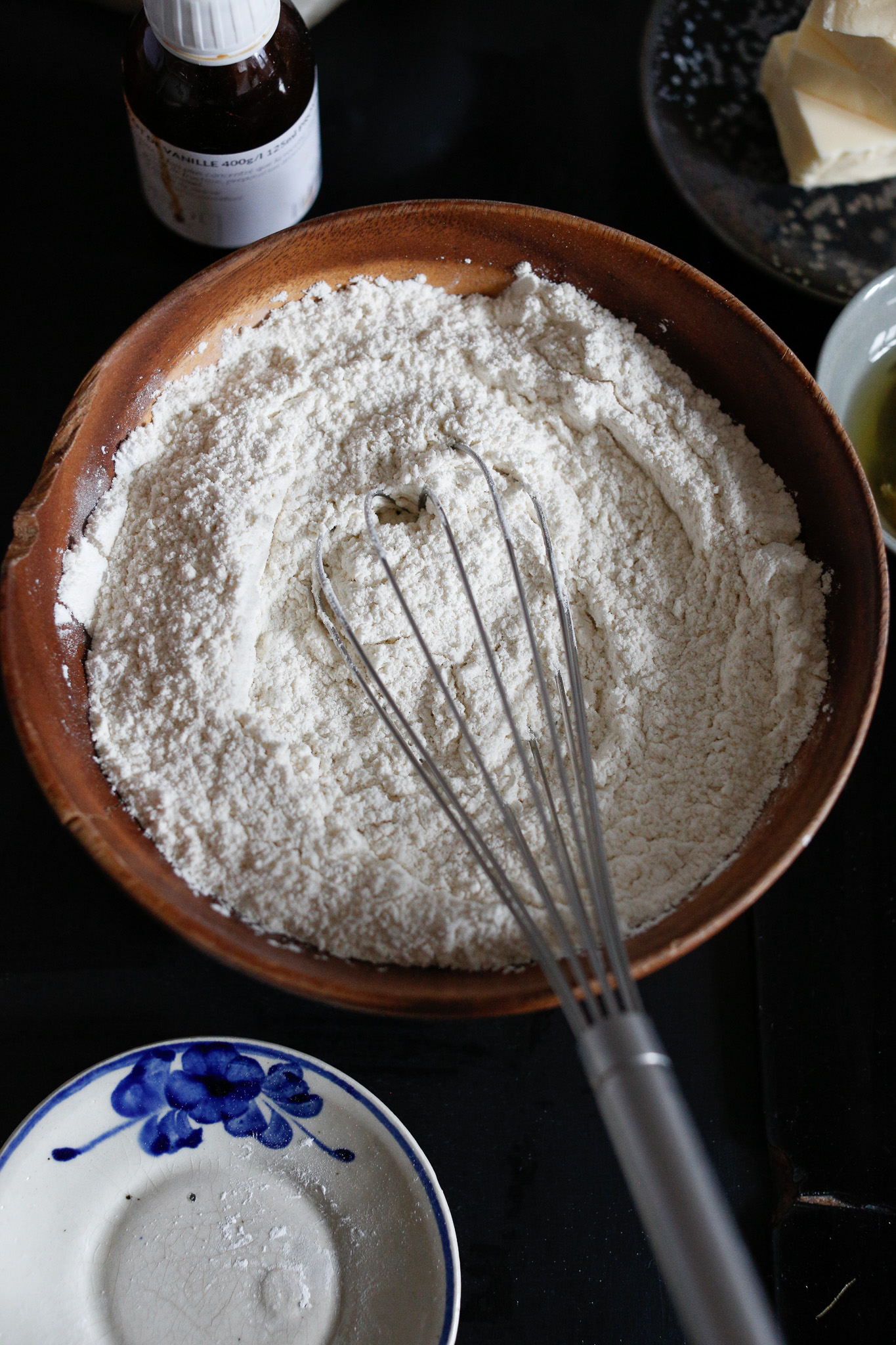 Gently whisk your flour, baking soda and salt together, set aside.