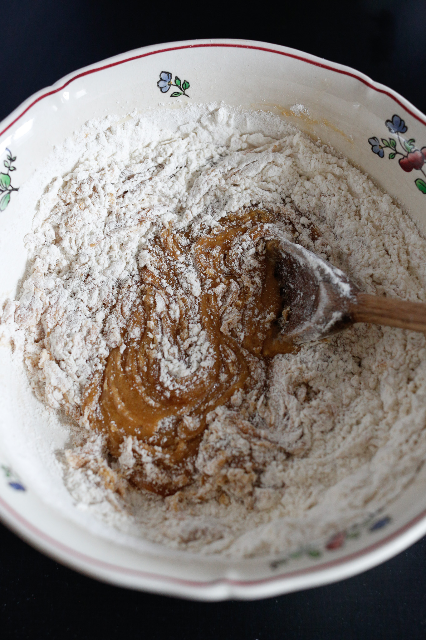 Switch to a wooden spoon or a spatula to mix.