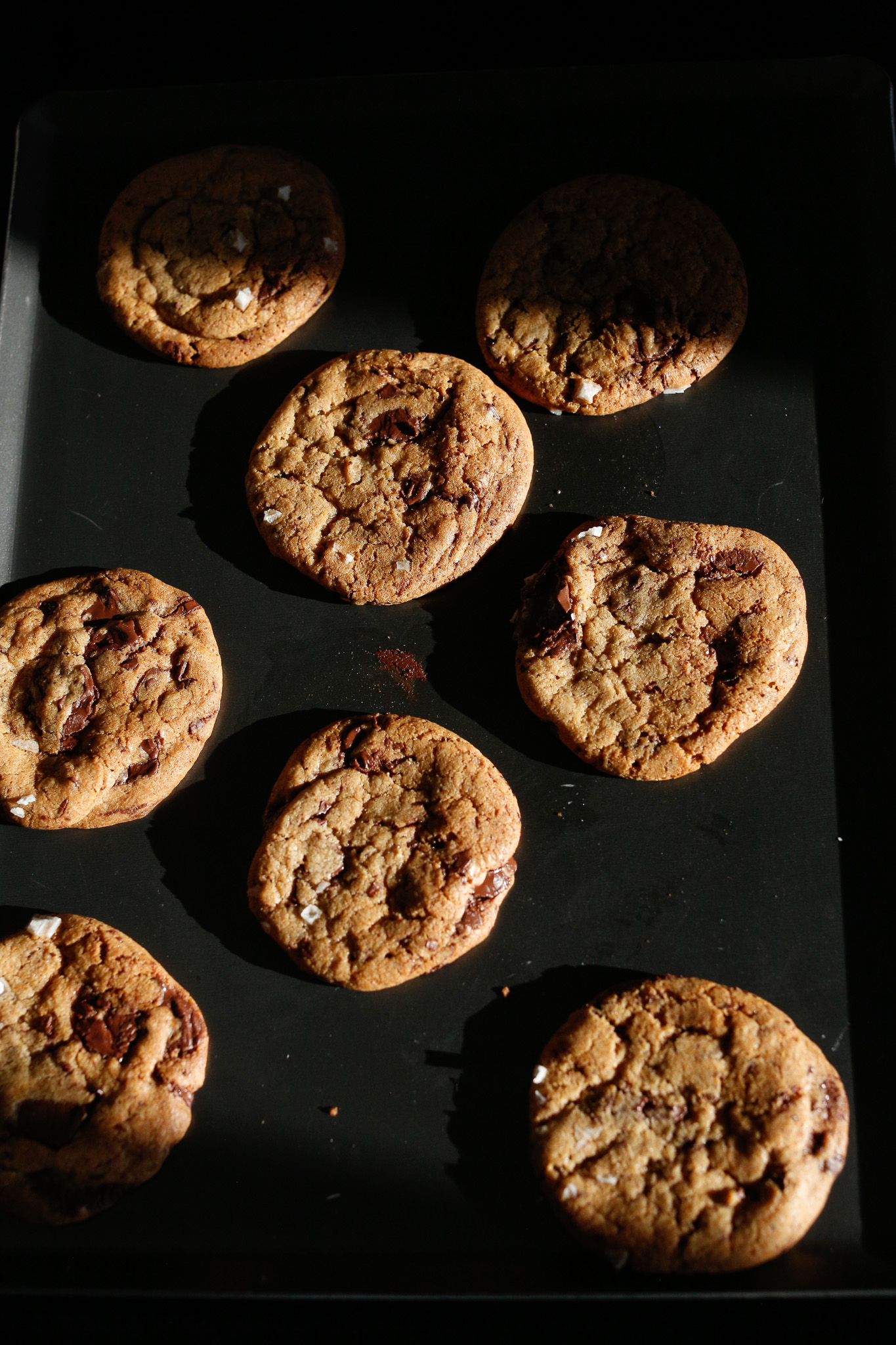I like my cookies just a little underbaked as they will continue baking while they are cooling on the pan. One of the several reasons to test your oven & bake time!
