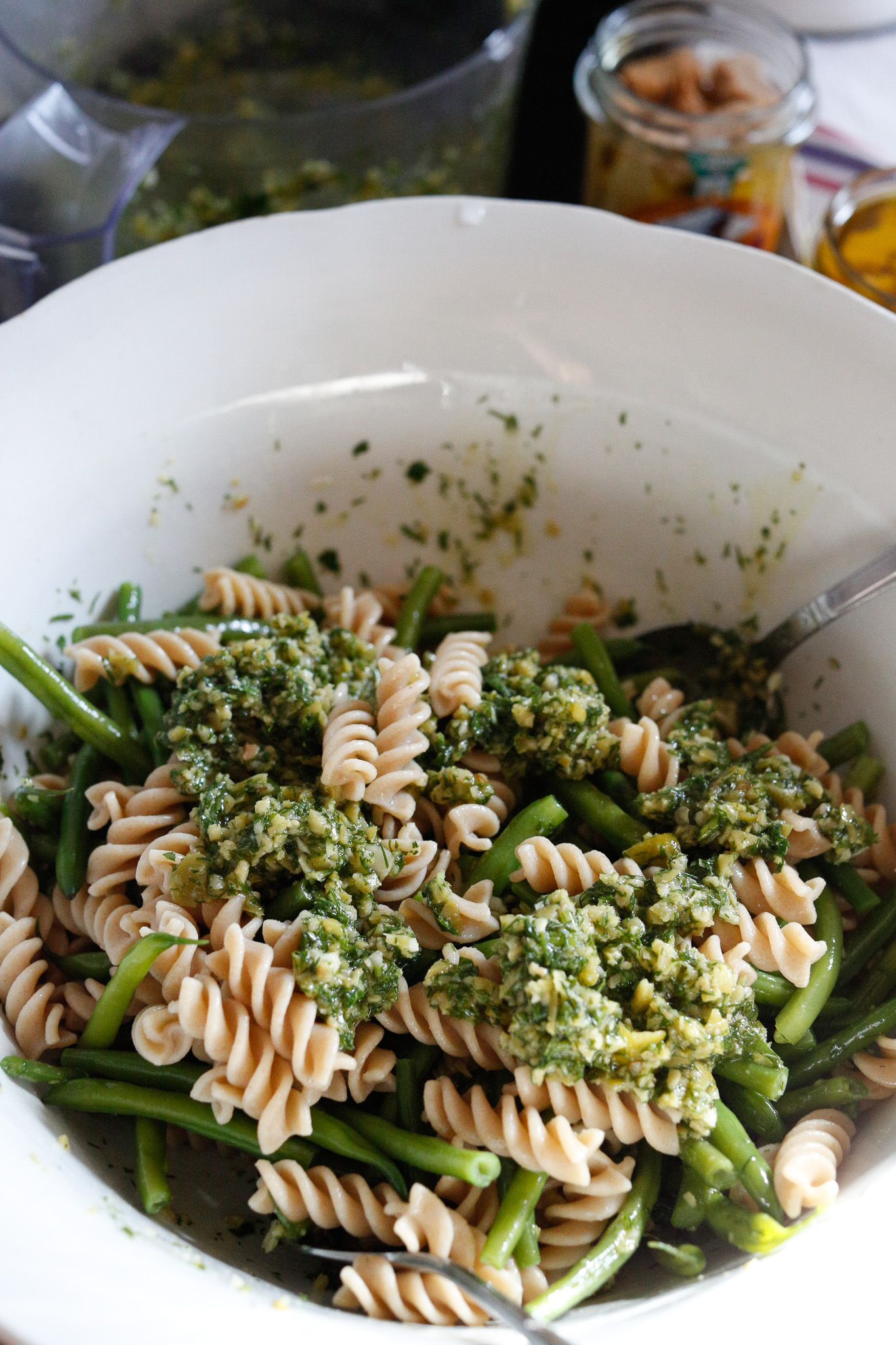 Keep layoring until it's mostly incorporated. I use the olive oil from the tuna jar if I feel it needs some more oil.