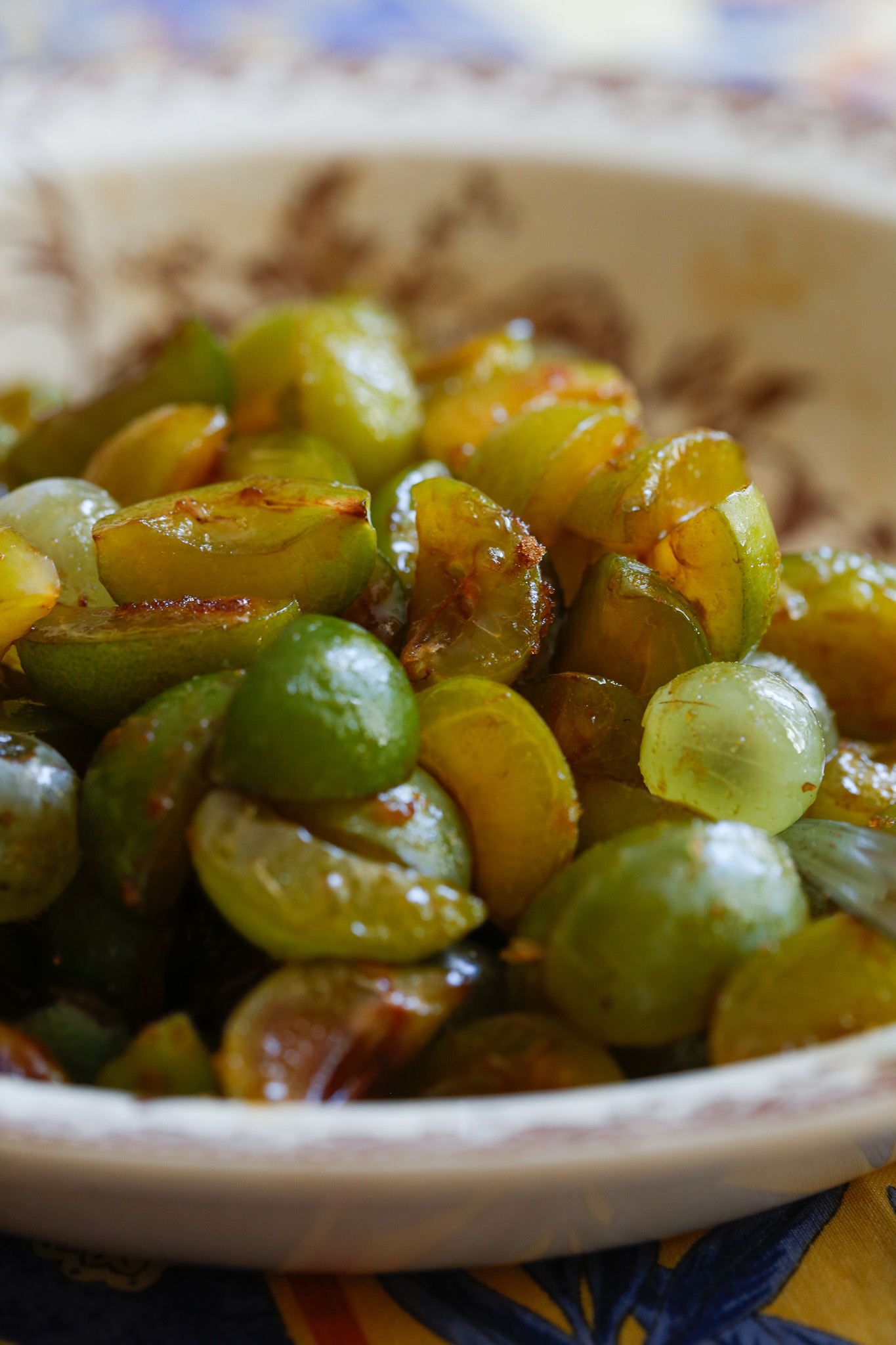 The fruit will release some liquid after the sugar is added.