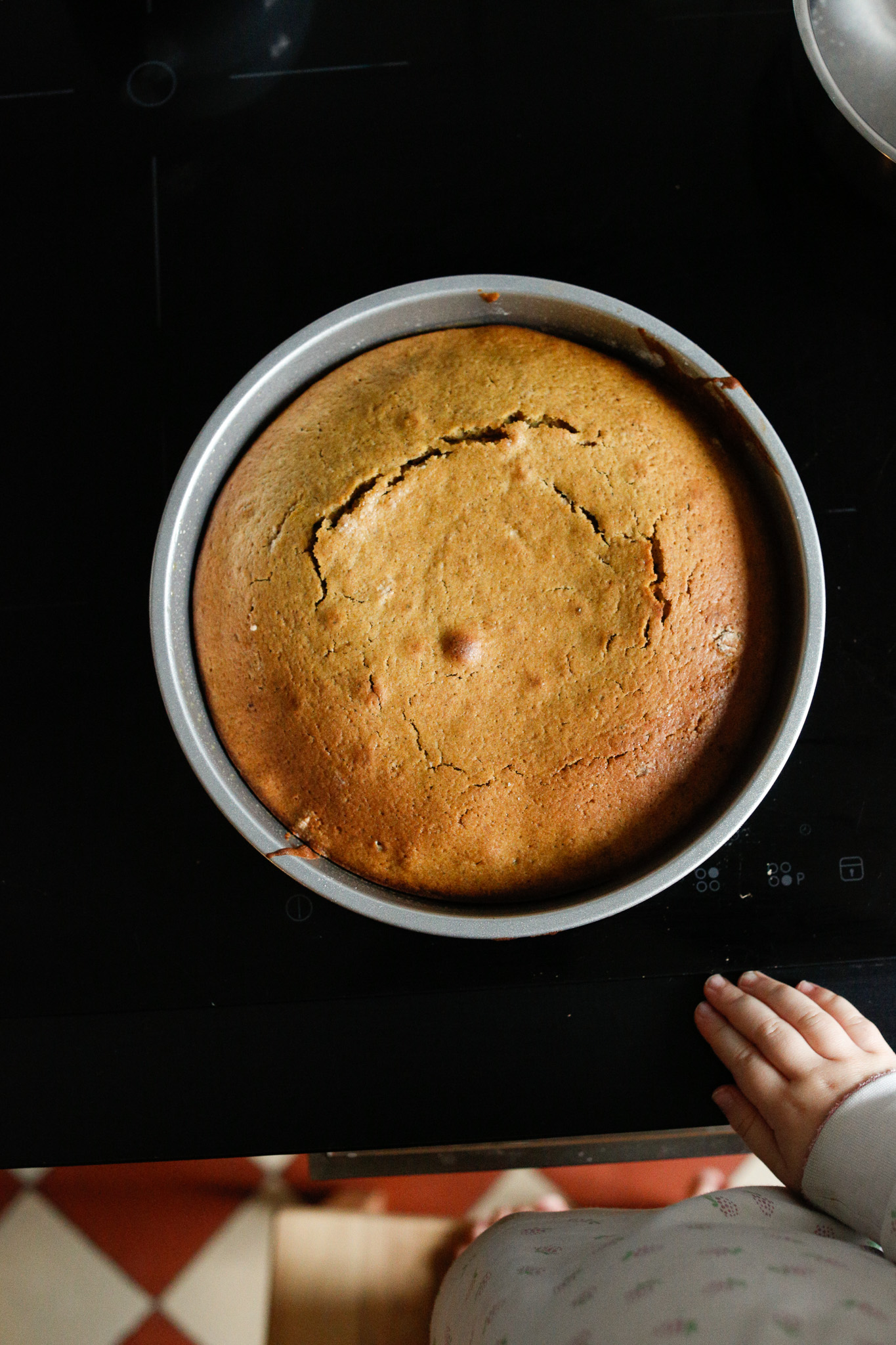 Look at that beauty. Q was proud to take Uncle Alex through the baking process.