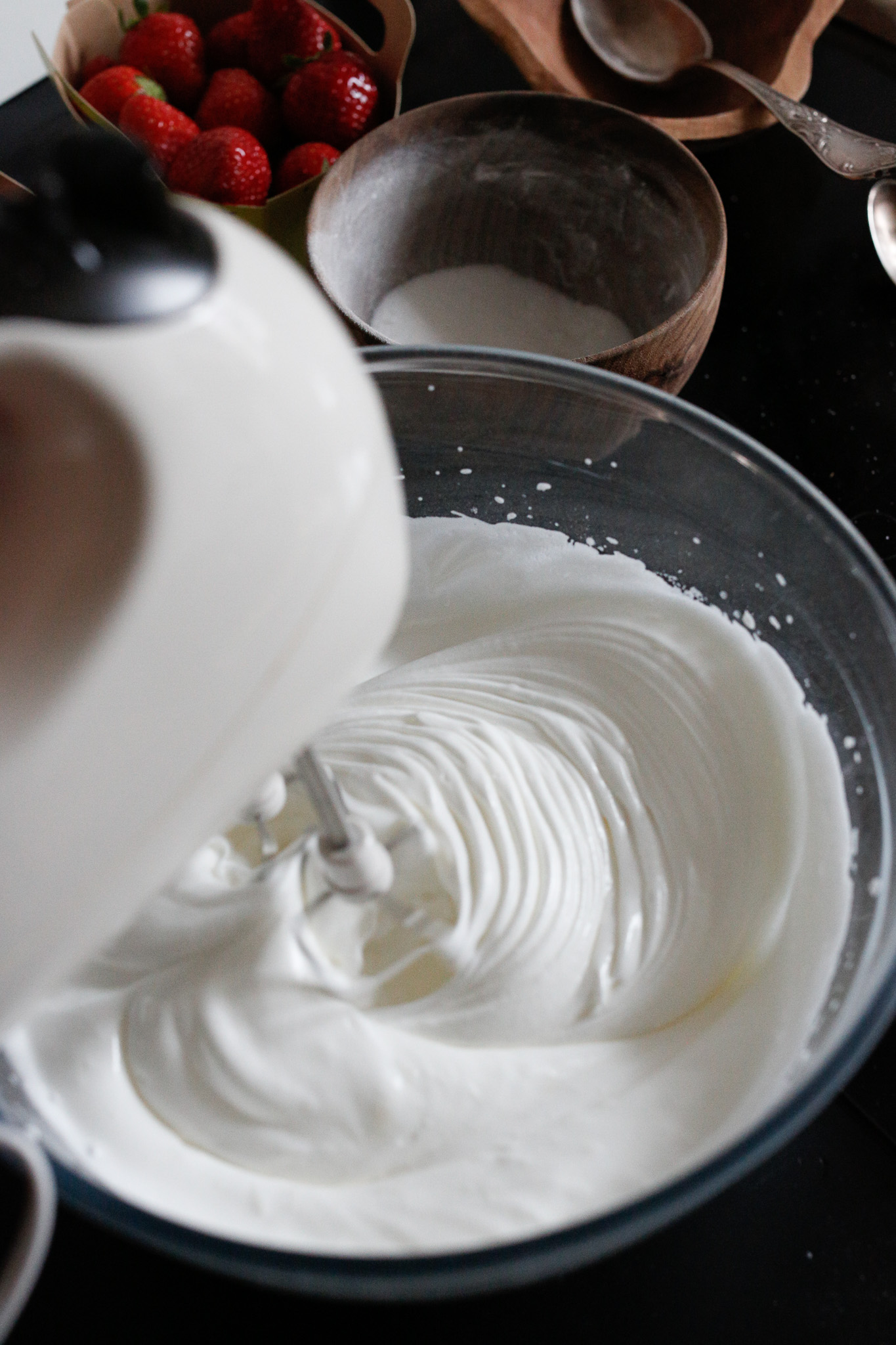 After 3-4 minutes your egg whites will start to look like this.