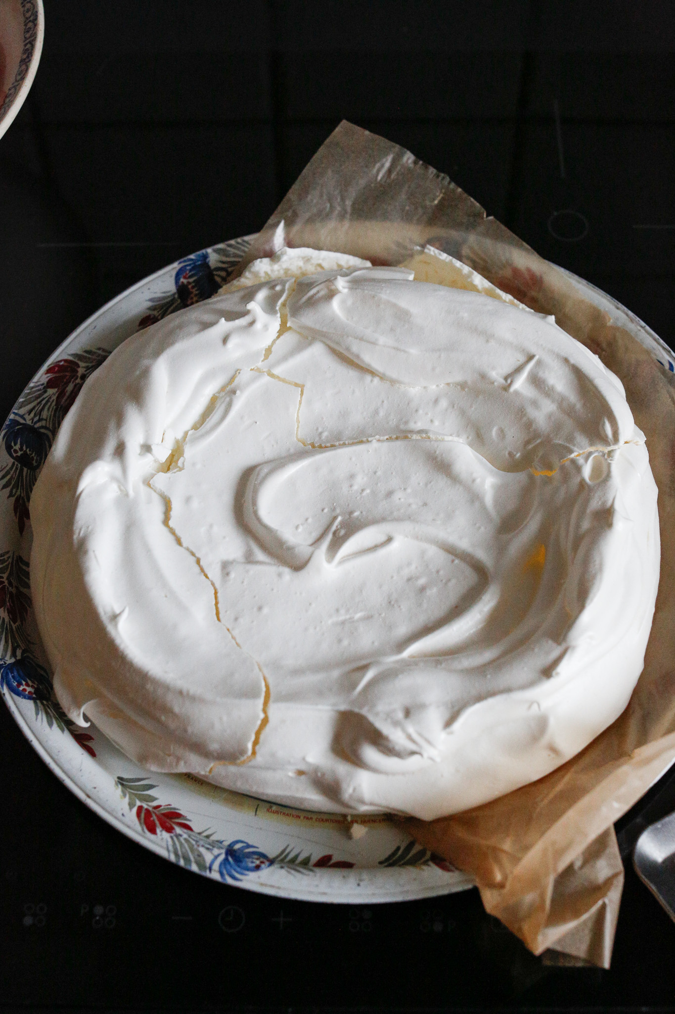 This particular one was a bit too undercooked and I couldn't get the parchment out from under it so I cut around it and left it.