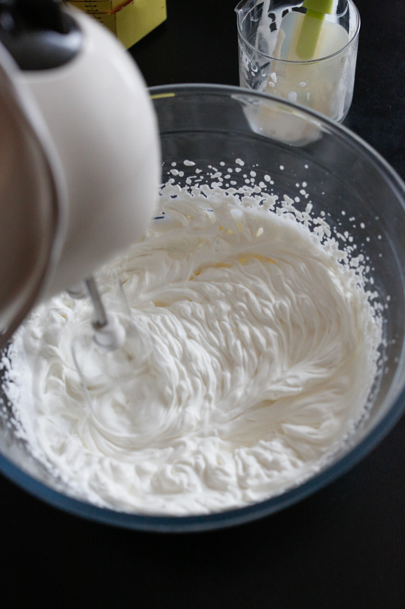 When your cream starts to get pretty thick and make nice waves like this be on guard because it can easily "turn" and get lumpy - this is when it starts going into the stage of butter.
