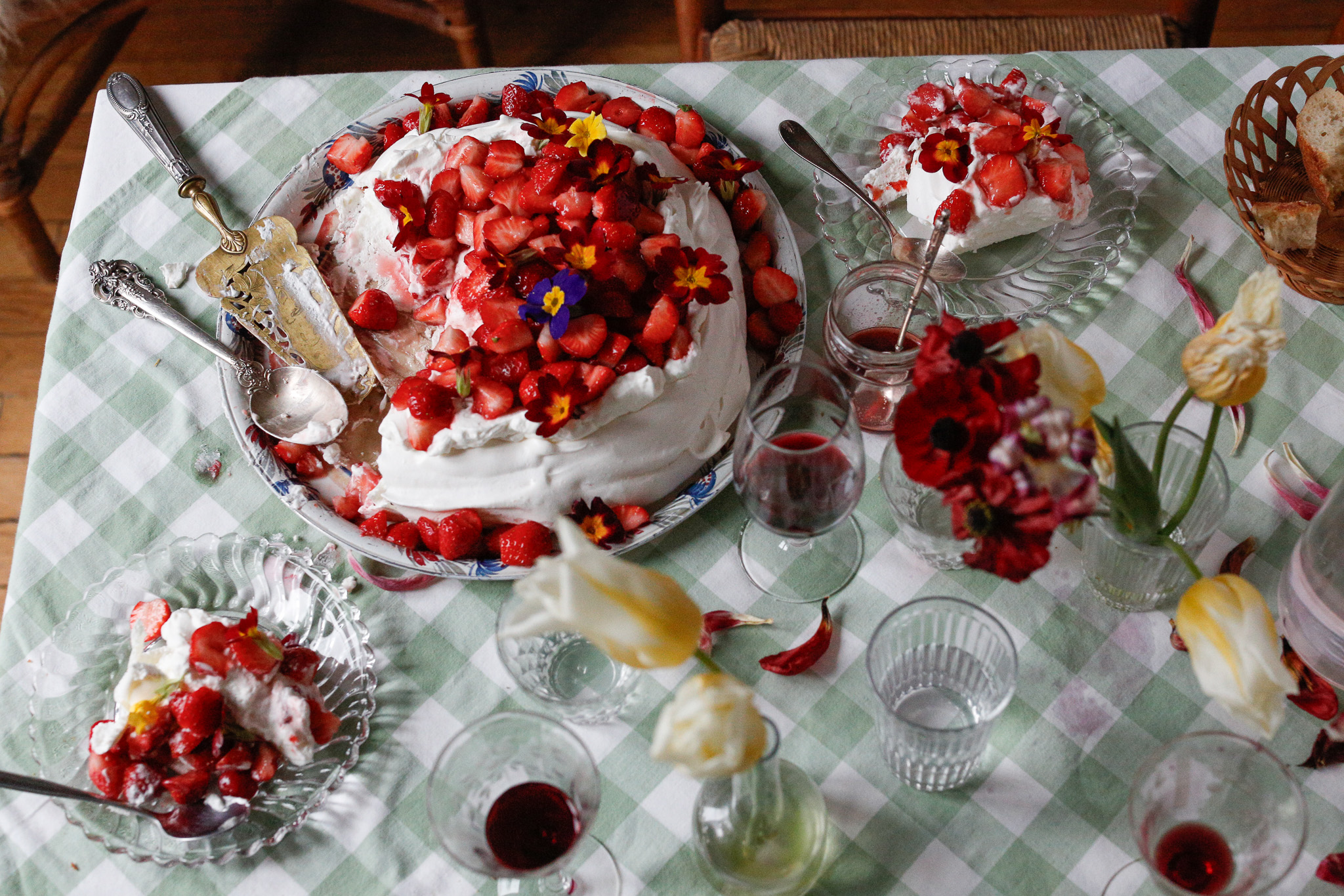 Strawberry Pavlova perfect for a summer dessert