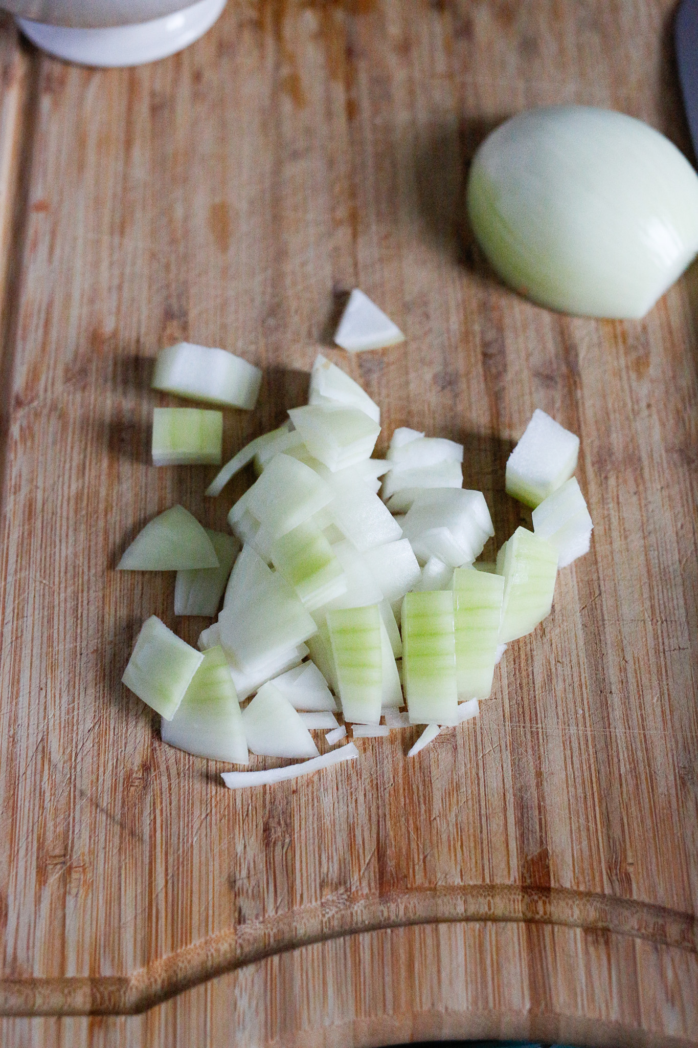 Prepare your onions to the size of your liking. Sometimes I do medium chunks.