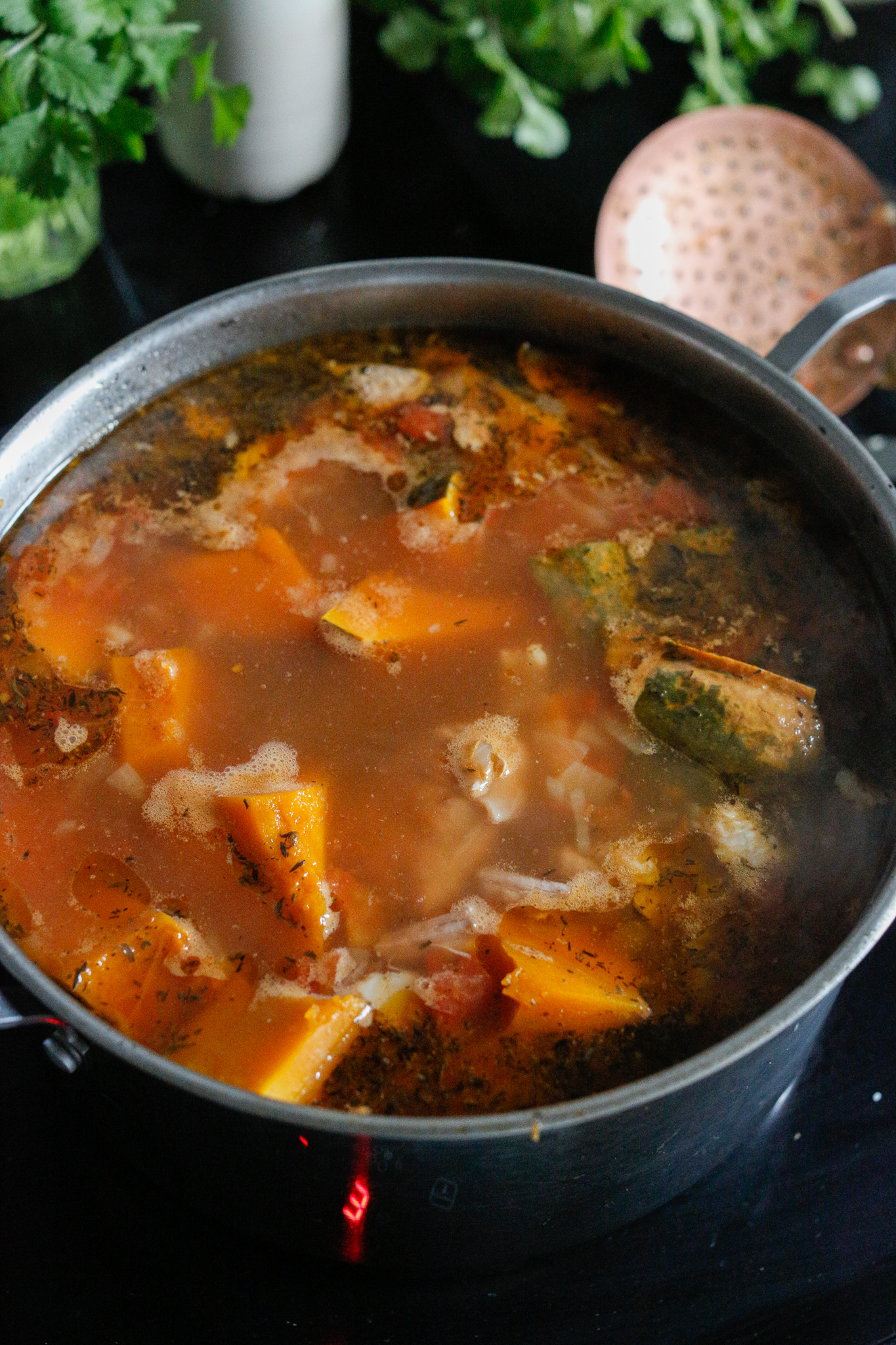 Your soup is ready to serve.