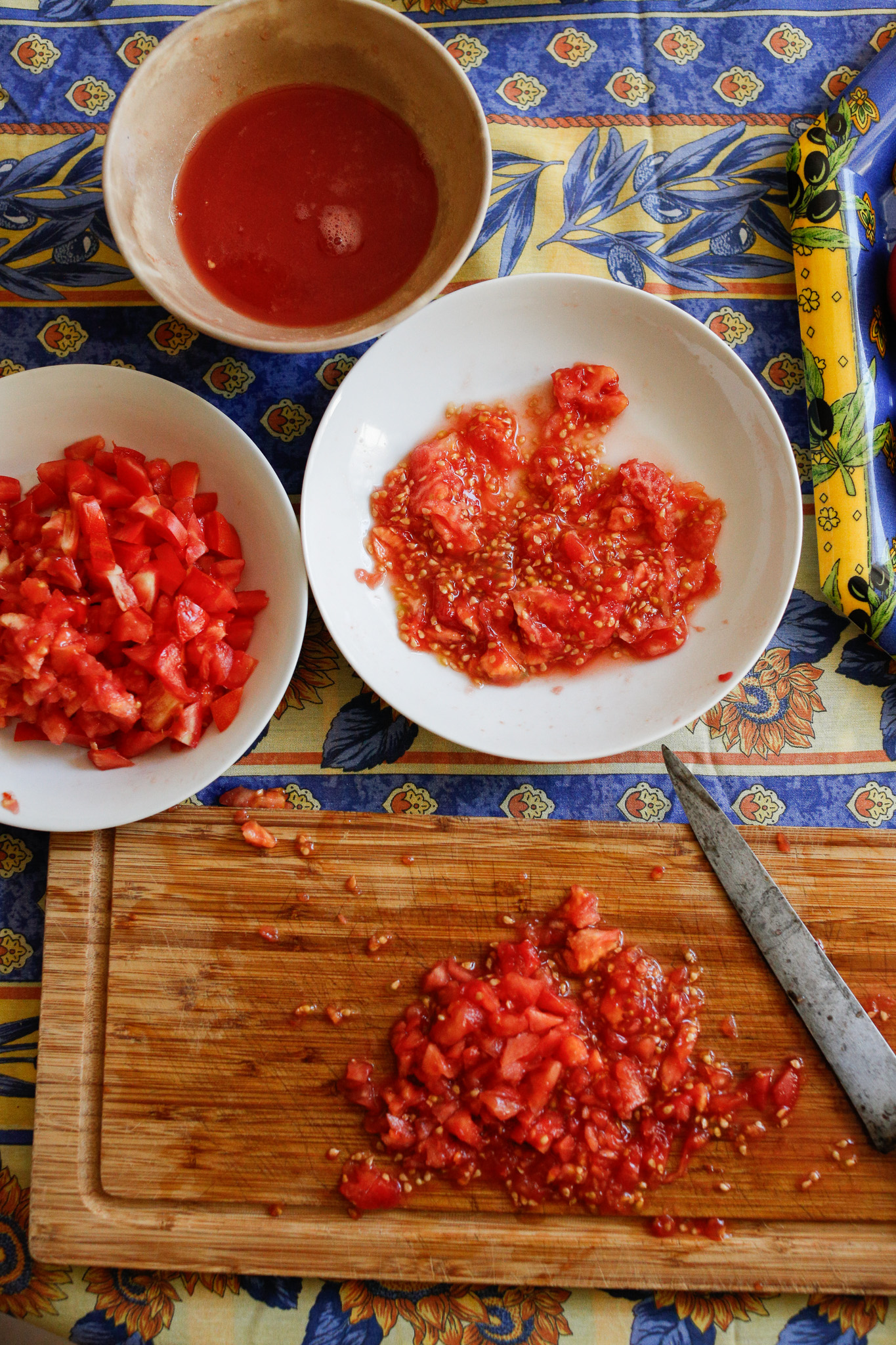 You'll end up with this. I like to cut up the bigger chunks to smaller ones.