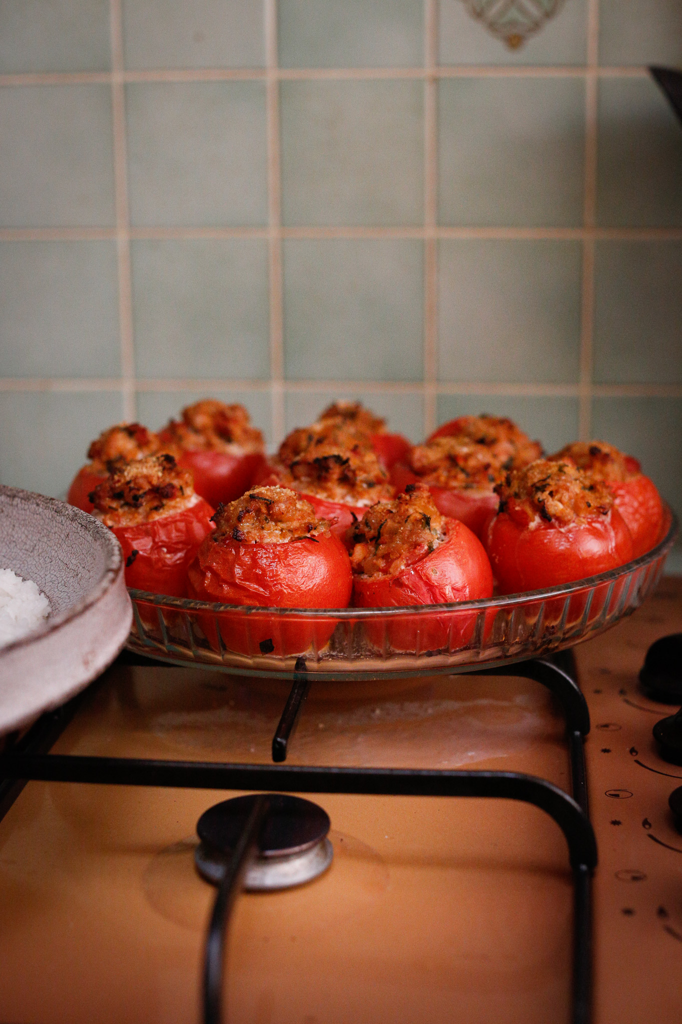 You can leave them in the pan you baked them in to serve or you can transfer them.