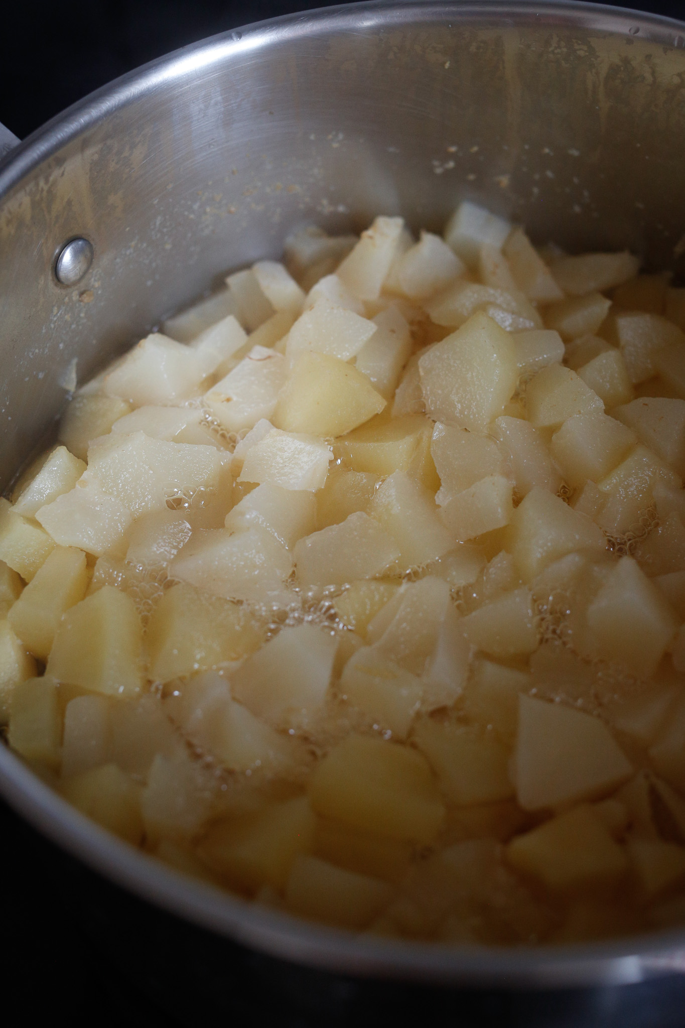 This is what your fruit will look like as it softens and cooks.