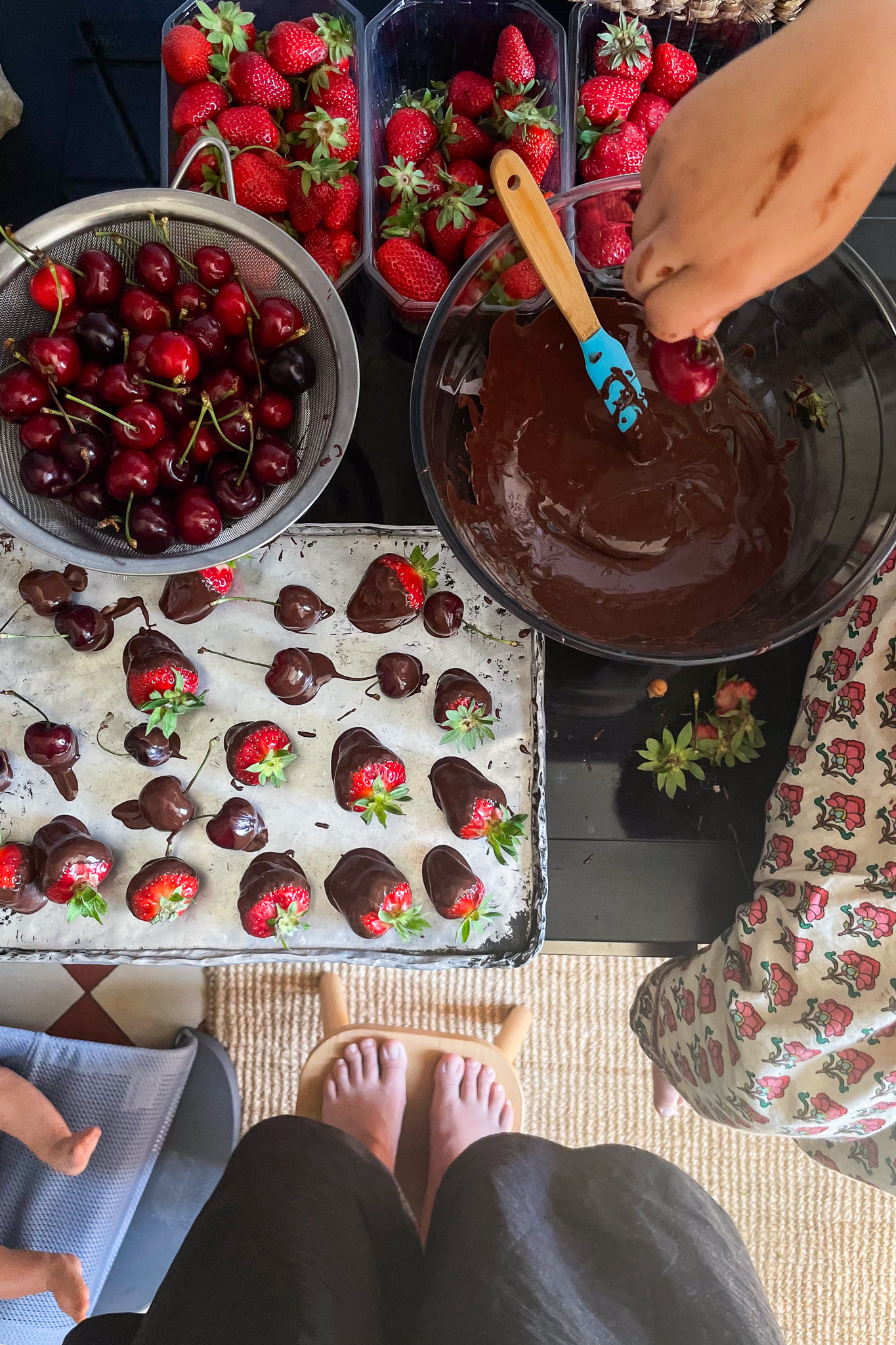 I didn't do a good job at just letting things get messy. I commented and nagged her a lot and turned this activity into a not-so-fun one. She was still happy but I could tell that I knocked her fun and confidence.